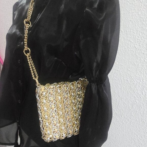Authentic, Vintage Paco Rabanne for Walborg Metal Handbag, Purse, Evening, Alumi - Picture 9 of 13